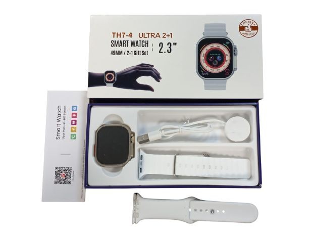 &u+ RELOJ INTELIGENTE SMARTWATCH TH7-4 +2 MALLAS